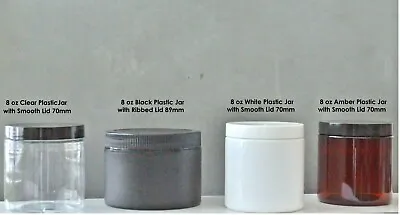8oz Plastic Jars With Lid 3 PACK 6 PACK..12244896200 PACK • $239