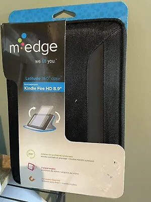 M-Edge Latitude 360 Case Kindle Fire HD 8.9  Black With Zipper Closure Brand New • $8