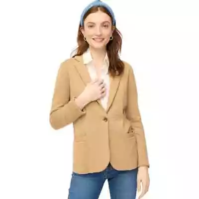 NWT J Crew Women's Size XS Schoolboy One Button Blazer Jacket Brown/Tan • $49.99