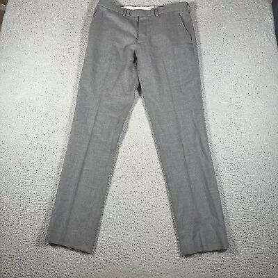 J Crew Dress Pants Men's 32x32 Bowery Stretch Gray Slim Fit Preppy Wool Blend • $32.91