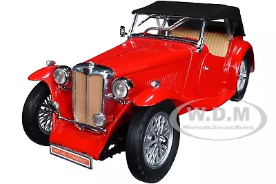 1947 Mg Tc Midget Red 1/18 Diecast Model Car By Road Signature 92468 • $43.99