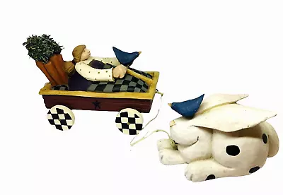 Williraye Studios 2003 Carrot Powered Farmers Market Bunny Rabbit Pulling Wagon • $16.79