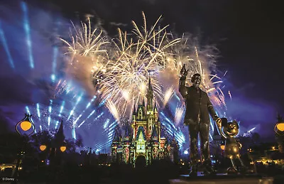 Magic Kingdom Fireworks Partners Statue Poster Print 11x17 Disney • $16.19