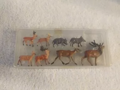 Walter Merten Set 1003 Wild Forest Animal Figures (8 Pc) Miniatures Germany • $14.99