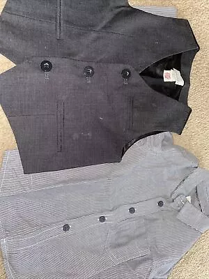 £0.99 • Buy 6-12 Months Old Baby Boy Waist Coat And Shirt