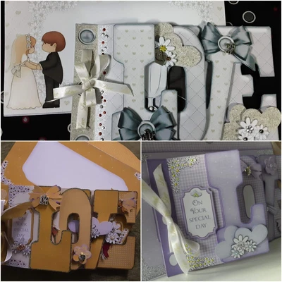 £5.95 • Buy Handmade Love Wedding Word Book Keepsake Card With Matching Envelope