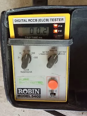 ROBIN RCCB Digital Tester Model 5402 Working • £35