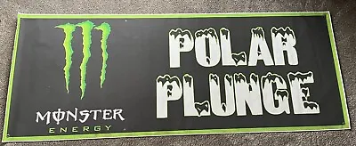 Huge 2013 Monster Energy Polar Plunge 8’ X 3’ Wall Banner Sign Light Woven Vinyl • $30