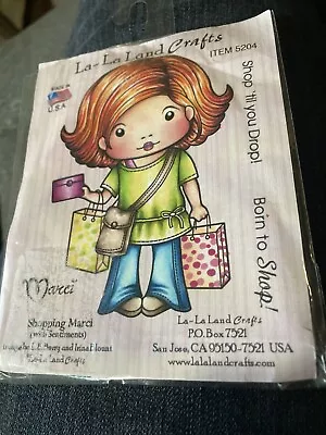 Barely Used La La Land “Shopping Marci” Rubber Cling Stamp. Perfect Condition • $5.82