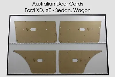 Door Cards Fits Ford XD XE Manual Windows Sedan Wagon Quality Masonite X4 • $149