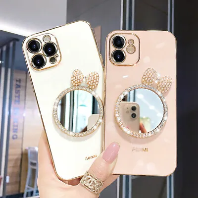 $10.44 • Buy For Iphone 13 12 11 Pro Max XR X 8 Shockproof Cute Girls Women Mirror Case Cover