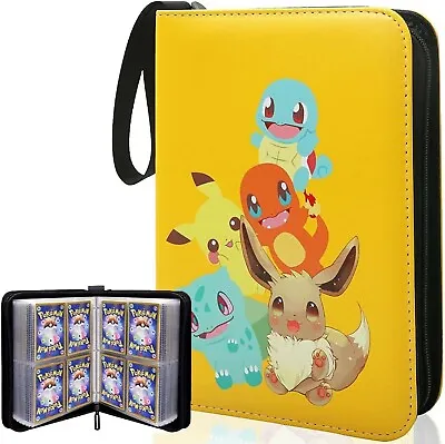 Pokemon Folder Portable Card Album With Zip - 50 Pages For 400 Cards • £12.99