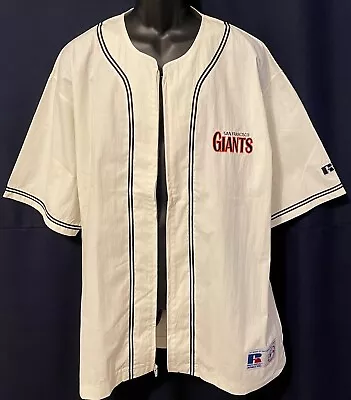 Vintage 90s San Francisco SF GIANTS JERSEY Russell SEWN Letter NWT NEW Old Stock • $40