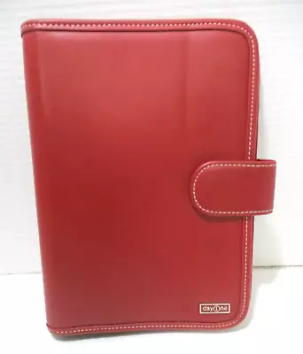 Franklin Covey Day One Red 7 Ring Binder Planner 10  X 7  Faux Leather • $21.99