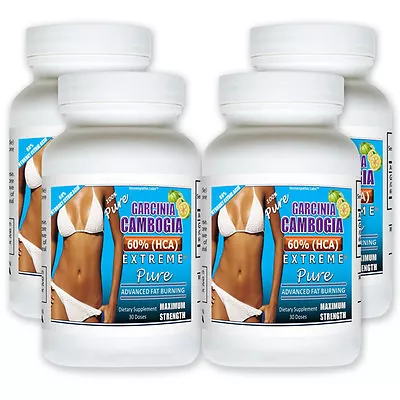 $11.99 • Buy 4 Pack PURE Garcinia Cambogia Extract Natural Weight Loss Diet 60% HCA