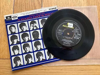 The Beatles  7  EP.  A Hard Days Night 1964 Black/Yellow Parlophone Mono • £10