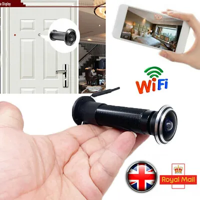 £50.49 • Buy 4K HD Wireless WiFi Door Peephole Camera Motion Detect Recording For Smartphone