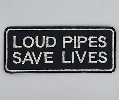 Loud Pipes Saves Lives Biker Harley Davidson Motorcycle Vest Patches Iron Sew On • $8.03