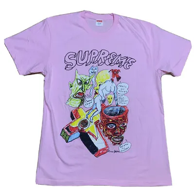 Supreme Daniel Johnston 2019 Death To Art Graphic Tee Pink Size L Ss20 • $50