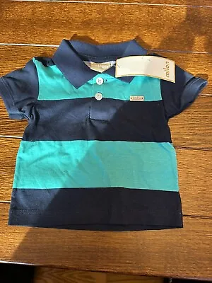 Milan Striped Infant Boy Shirt 62 Cm 3-6 Months NWT • $19.99