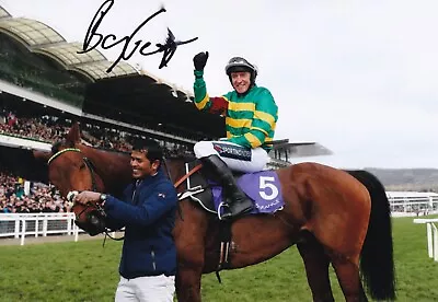 Horse Racing - Barry Geraghty - Hand Signed A4 Photograph - COA - READ DESCRIP • £10