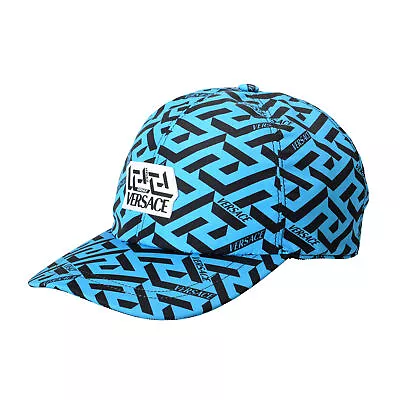 Versace Unisex Logo Print Blue Baseball Cap Hat Size 60 • $149.99