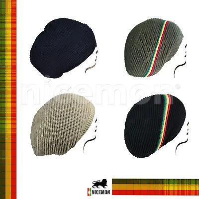 Rasta Dread Dreadlocks Tam Hat Beret 100% Cotton Cap Reggae Marley Jamaica M/L • $24.99