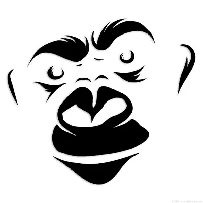 Monkey Chimp Face - Decal Sticker - Multiple Colors & Sizes - Ebn7135 • $17.96
