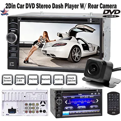 6.2  Double 2 Din Car Stereo HD CD DVD Radio Bluetooth Player And Backup Camera • $111.36