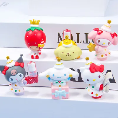 6pcs/set Cute Hello Kitty Figures Toy Figurine Cake Toppers Cinnamoroll PVC Doll • $27.49
