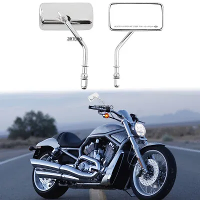 $35.22 • Buy For Harley V ROD VROD VRSCF Muscle FLHTCU Pair Chrome Rear View Rectangle Mirror