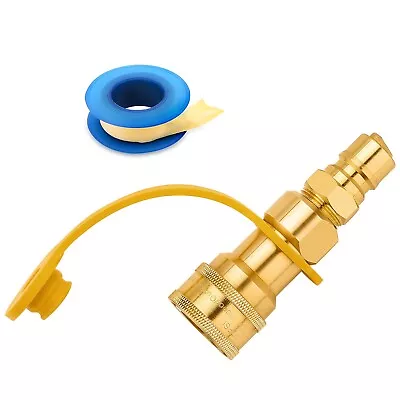 1/2  QDD LP Gas Quick Connect Fittings With Male Insert Plug 100% Solid Brass • $16.99