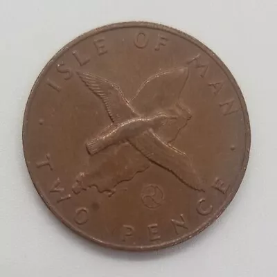 1979 Isle Of Man Shearwater Two Pence 2p Coin With Triskelion Mint Mark • £2.49