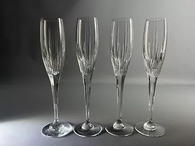 Stunning Set Of (4) Mikasa Arctic Lights Fluted Champagne Glasses 10 3/4 . • $108