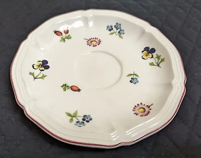 Lot Of 2 Villeroy Boch Petite Fleur Flowers Red Trim 5 3/4  Saucer Porcelain • $17.99