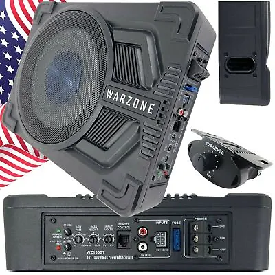 Gravity Warzone 10  1000W Compact Under Seat SLIM Powered Subwoofer Enclosure • $134.95