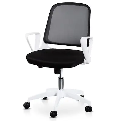 $175 • Buy Heston Black Office Chair - White Arm And Base