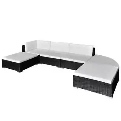 6-Piece Outdoor Lounge Set Garden Patio Sofa Wicker Rattan Furniture Setting • $613.62