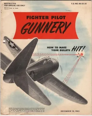 1943 Aaf P-47 P-51 Fighter Pilot Gunnery Flight Manual Aircraft Handbook-cd • $19.99