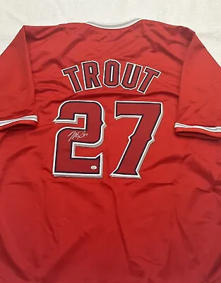 Mike Trout Signed Los Angeles Angels Baseball Jersey With COA • $249.99