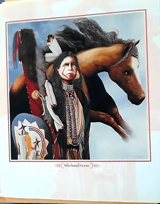J.D.Challenger Art Print-- WHIRLWIND HORSE --Native American Western 9x11 • $9.99