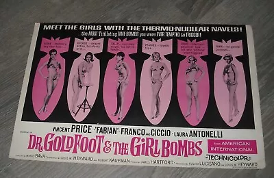 Dr. GOLDFOOT & The GIRL BOMBS 1966 PROMO MOVIE PRESSBOOK VINCENT PRICE FABIAN • $9.99