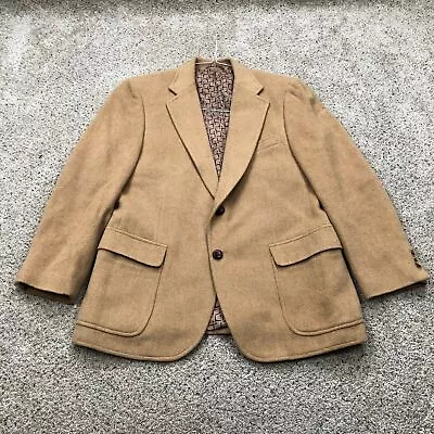 VTG Camel Hair Blazer Adult 40R Beige Brown Wool Sport Coat Suit Jacket Mens 80s • $25.27