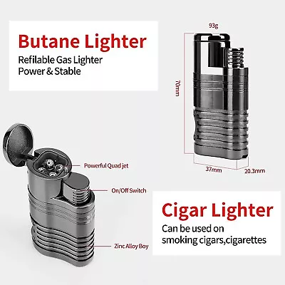 Jet Flame Lighter  Butane & One Free Cigar Poker Chip   • $24.88