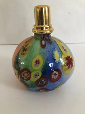 Vintage Italian Murano Art Glass Millefiori Large Perfume Bottle  • $158