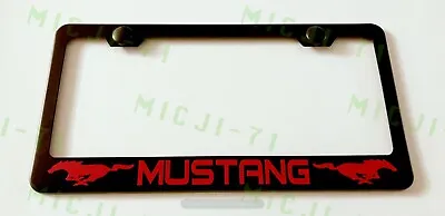 Mustang With Logos Stainless Steel License Plate Frame Holder Rust Free • $11.75