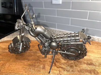 Scrap Metal Art Nuts & Bolts Dirt Bike Motorbike Model Motorcycle Ornaments Gift • $9.98