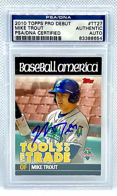 MIKE TROUT Auto 2010 Topps Pro Debut 2011 Baseball America Chrome Bowman  Update • $699