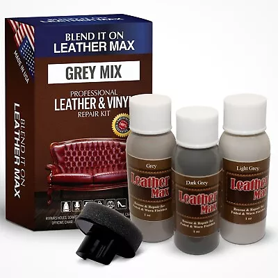 Leather Max Grey Mix Vinyl And Leather Repair Kit - For Your Furniture Ect • $15.95