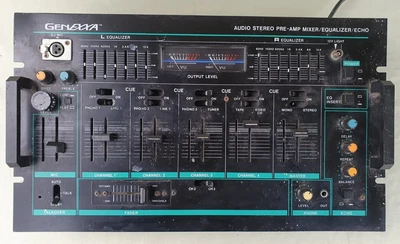 £10 • Buy Vintage GENEXXA 4-Channel Audio Stereo Preamp Mixer Equalizer Echo For PARTS
